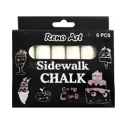 White Jumbo Chalk, 3 Boxes, Classic Craft Jumbo Art Chalk for Kids, School