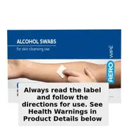 AeroWipe 70% Isopropyl Alcohol Swab Wipes 100 Pack