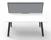 RAPIDLINE RAPID ETERNITY SINGLE SIDED WORKSTATION With Screen 1 Person W1500 x D750 x H730mm White Top Black Frame