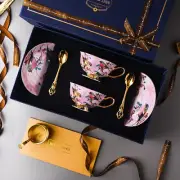 European Ceramic Coffee Cup Set Gold Bone Teacup Mug Teapot Tea Party Afternoon