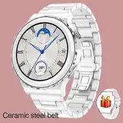 New NFC Smart Watch Adult GT3 Pro 360*360 HD Screen Heart Rate Bluetooth Call Waterproof Adult SmartWatch For Huawei Silver SJ