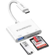 USB C Memory SD Card Reader for iPhone 16 15 Plus Pro Max, Micro SD Type C Di...
