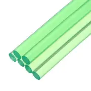 Mini Hot Glue Sticks for Glue Gun 4-inch x 0.28-inch Clear Green 6Pcs
