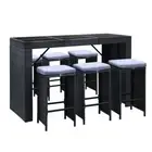 Gardeon Outdoor Furniture Dining Bar Table 6 Chairs Stools Set Patio Lounge