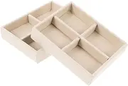MUELODSIC 2pcs Stackable Jewellery Tray Organizers Jewelry Holder for Necklaces Bracelets Efficient Storage for Space Elegant Display for Jewelry Collection