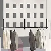Adjustable Height Clothing Hanging Racks Retail Display Ceiling Hanger for Clothing Store Exhibition Hall 100cm Height