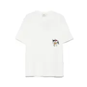[Autry] Autry Flag-print Crew-neck T-shirt S WHITE