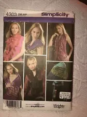Simplicity 4303 Misses' Scarves 7 Variations Pattern By Shirley Botsford UNCUT