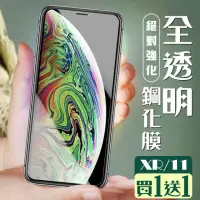 在飛比找momo購物網優惠-IPhone XR 保護貼 11 保護貼 買一送一 非全覆蓋