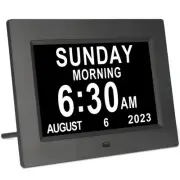 7 Inch Digital Day of The Week Clock Extra Large Non-Abbreviated Dementia Day...