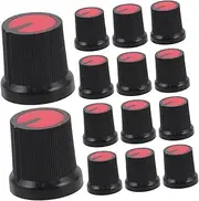GALPADA 50pcs Stylish Red Plastic Volume Knob Caps for Potentiometer Control Durable Amplifier Knobs for Electric Guitar Applications