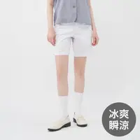 在飛比找momo購物網優惠-【GIORDANO 佐丹奴】女裝彈力冰冰短褲(01 標誌白)
