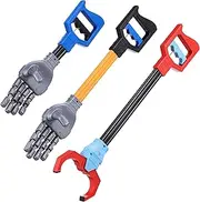 VANZACK 3Pcs Robot Hand Interactive Grabber Reacher for Engaging Arm Grabber with Sturdy Build Promotes Hand Eye Coordination and Creative Play for Fun Activities