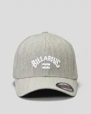 [Billabong] Billabong Men's Arch Flexfit Cap in Light Grey Heather Size Small/Medium S/M Light Grey Heather