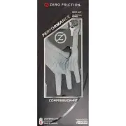 Zero FrictionMen's Performance LEFT Hand Fit Golf Glove (One Size) - Silver NEW