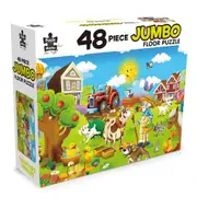48pc Puzzle Master Jumbo Floor Kids/Child Jigsaw Puzzle Farmyard Friends 3y+