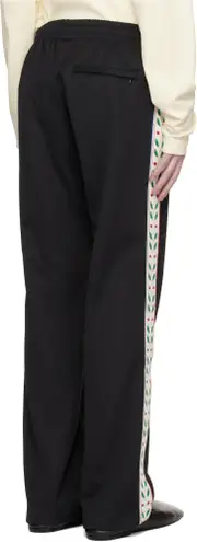 elastic waist track pants S Black