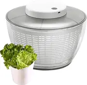 4.5L Electric Salad Spinner, Large Capacity Fruit Cleaner Spinner, Portable Press Type Salad ner, Capacity Dryer Vegetable Spinner Dryer Salad Spinner Vegetable Dryer for Cooking, Fruit, Vegetable