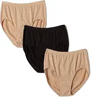 [Bali] Women's 3-Pack Damask Microfiber Full Brief Panty