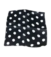 SPOTTED SILK 9" INCH BLACK WITH WHITE SPOTS MAGIC TRICKS ILLUSIONS STAGE SHOW