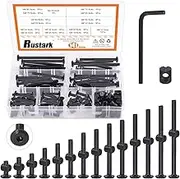 141 Pcs M6 20mm-80mm Black Hex Socket Cap Bolts Barrel Nuts Assortment kit with Hex Key, Baby Bed Crib Screws Hardware Replacement Kit for Crib Bed Cots Furniture