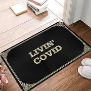 Welcome Door Mats for Outside Entry Livin' Covid Doormat Doormat Funny Absorbent Door Mat Indoor (Color : Colour, Size : 50X80CM)
