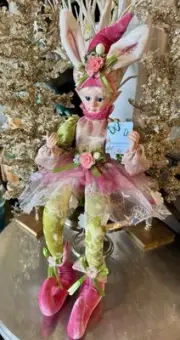 CYNTHIA ROWLEY NY 24” Designer Easter Fairy Pixie Elf Shelf Sitting Doll