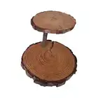 Two Tiered Rustic Wooden Wedding cake/ Cup Cake stand centre♯