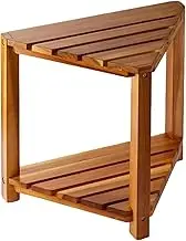 Shower Foot Rest, Shaving Legs 2 Tier Shower Step, Waterproof Wood Non Slip Stools Bench, Wooden Showers Stool for Bathroom, Vanity, Home, Apartment, Dorm and Women