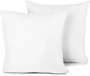 2-Piece Hypoallergenic Down Substitute Polyester Square Pillow Core Bedding Throw Pillows Insert Super Soft Microfiber Filled Decorative Pillow Cushion 41x41cm
