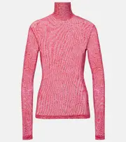 [Dries Van Noten] Dries Van Noten Mesh turtleneck top AU 14 red