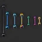 1,2 - 1,6mm Barbell Titan Stud Eyebrow Piercing Tongue Piercing Breast Z310