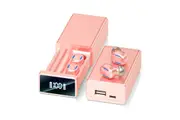 Wireless Bluetooth 5.2 Earphones In-ear Touch Control Waterproof HiFi Music Wireless Headset for Sports with Charging Case-Pink