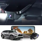 Fitcamx 4K Front and Rear Dash Cam Suitable for Toyota Kluger LE Limited Platinum L XLE XSE XU70 2020-2025 (Gen 4), OEM Factory Look, 2160P+1080P Dual HD Video,G-Sensor Loop Recording WiFi, 128GB Card