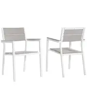 Modway Outdoor Set of 2 Maine Dining Outdoor Patio Armchairs