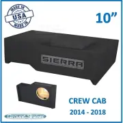 Gmc Sierra Crew-Cab 2014-2018 10" Single Sub Box 10" Subwoofer Enclosure Box
