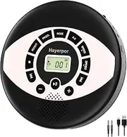 Portable CD Player, 1500mAh Rechargeable CD Music Player with Anti Skip, Personal CD Player Support CD CD RW MP3 with Speaker, Headphones Jack, for Car Home Travel