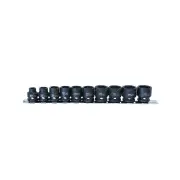 SP Tools 10Pcs 3/8" Drive Impact Socket Rail Set - 6 Point Metric Stubby Cr-Mo