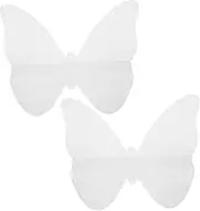 BESPORTBLE 2pcs Wall Mounted Clear Acrylic Vinyl Record Storage Rack No-drill Album Display Shelf Butterfly Holder Transparent Record Organizer for Home Decor