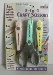 Scrapbook Decorative Edging Scissors 3 in 1 CRAFT SCISSORS STARLINE NIP