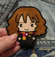 HANDMADE Harry Potter Chibi - Hermione Iron On Patches MADE TO ORDER