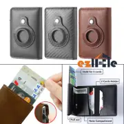 RFID Blocking Purse Leather Credit Card Holder Mens Wallet with Airtag Holder