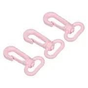 3pcs Plastic Swivel Snap Hook Lobster Clasp Buckle for Webbing Strap Pink