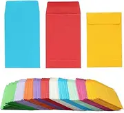 100 Pack Colorful Small Coin Envelopes Self-Adhesive Seed Envelopes Mini Parts Small Items Stamps Storage Packets Envelopes for Garden, Office or Wedding Gift (2.25×3.5 inch)