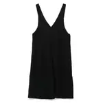 [Colour 5 Power] Colour 5 Power Slub-texture Midi Dress L BLACK