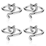 Bagentry 4 Pcs Knitting Loop Crochet Ring for Finger Yarn Guide, Adjustable C...