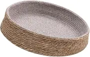 Yardwe Pet Nest Bed Wicker Dog Bed Cat Sleeping House Breathable for Indoor Outdoor Pets