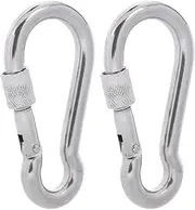 SEPWIK 316 Stainless Steel Carabiner Clips - Heavy Duty Hooks, Keychain, Multi-Purpose Spring Snap Hook for Dog Leash, Outdoor Camping, Swing, Hammock
