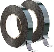 Foam Tape, Office Tape 2 pcs Thickness 1 mm width10-50 mm 10 Meters Long Double Sided Sponge Tape Mounting Adhesive Tape Roll Cars Trims(25 mm*1 mm*10 Meters)
