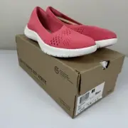 Womens’s Clarks Cloudsteppers Washable Knit Slip-Ons Adella Moon Coral 7.5M